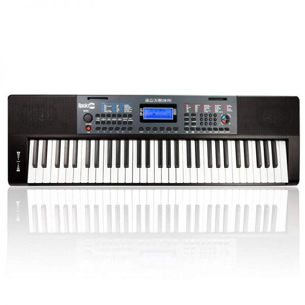 RockJam RJ461 61-Key Portable Electric Keyboard - overhead view