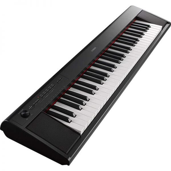 Yamaha NP-12 Piaggero Slimline Home Keyboard - side view